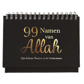 Zwart met gouden bureaukalender.